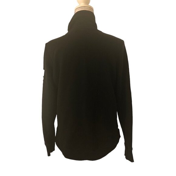 PUMA Sweatshirt Women's Size Medium Black White Full Front Zip Turtleneck - Picture 3 of 9